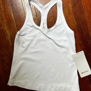 NWT Lululemon Cool RB Short halter tank *Nulu White Tank Top Essential S